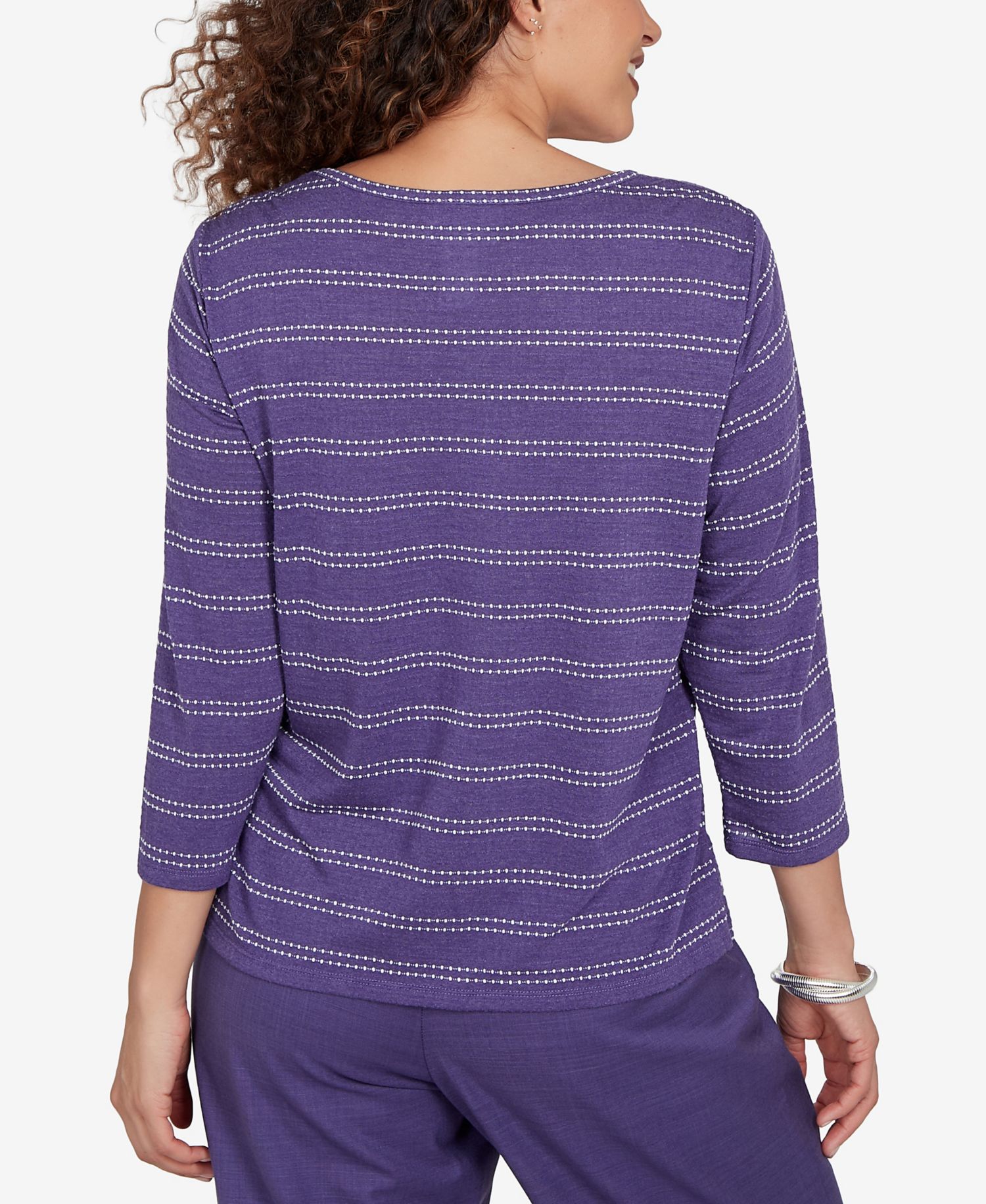 Petite Grand Bazaar Twisted Hem Chevron Top
