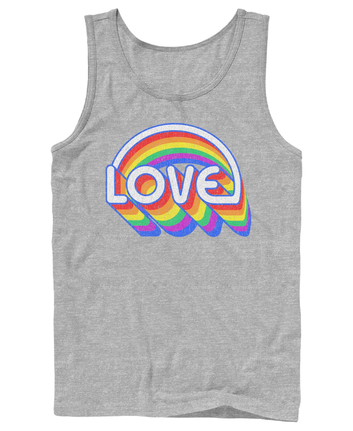 Men's Rainbow Love Sleeveless Tank Top