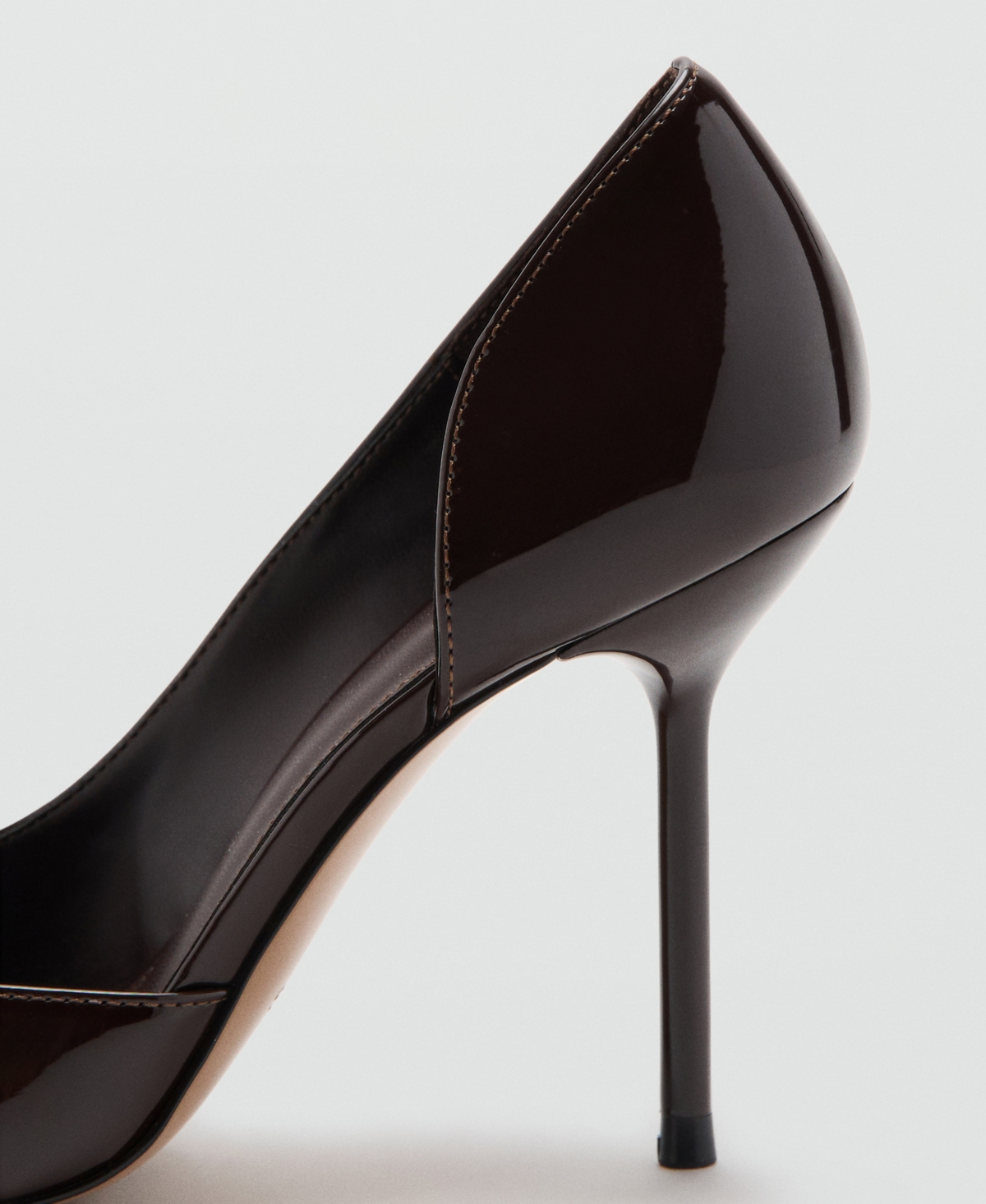 Mango Women's Asymmetrical Patent Leather Court Shoes