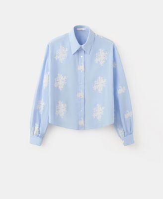 Women's Floral Embroidered Shirt