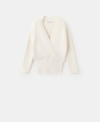 Women's V-Neck Ribbed Knit Sweater