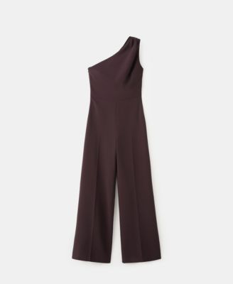 Women's Fringed Scarf Asymmetrical Jumpsuit
