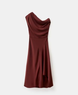 burgundy maxi dress modest Burgundy Contrast Stitch Maxi Dress