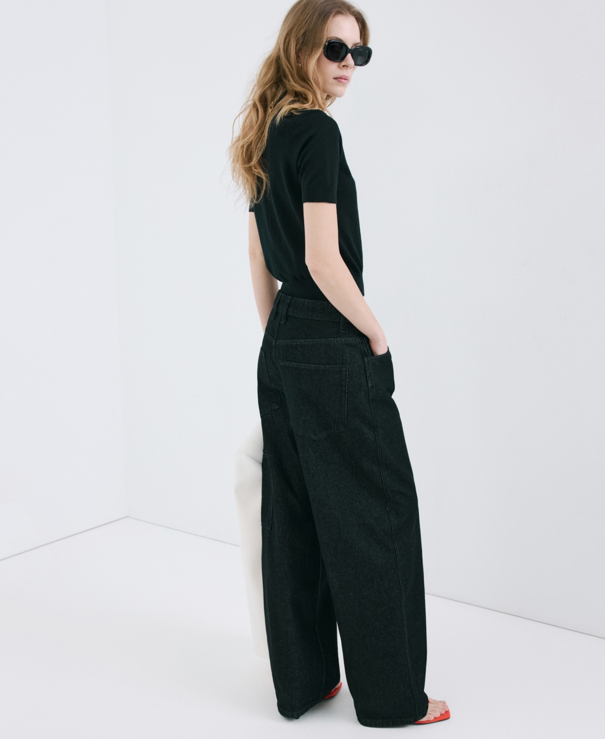 Mango Women's High-Rise Balloon Jeans