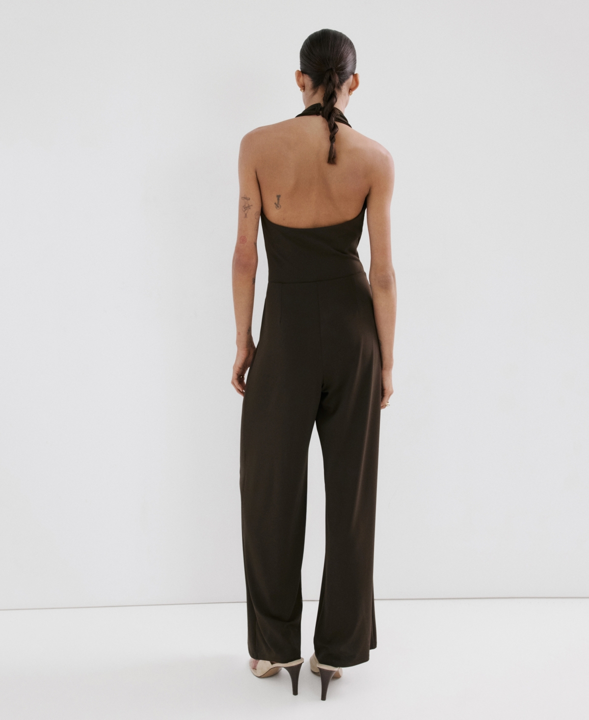 Mango Women's Bow Wrap Jumpsuit
