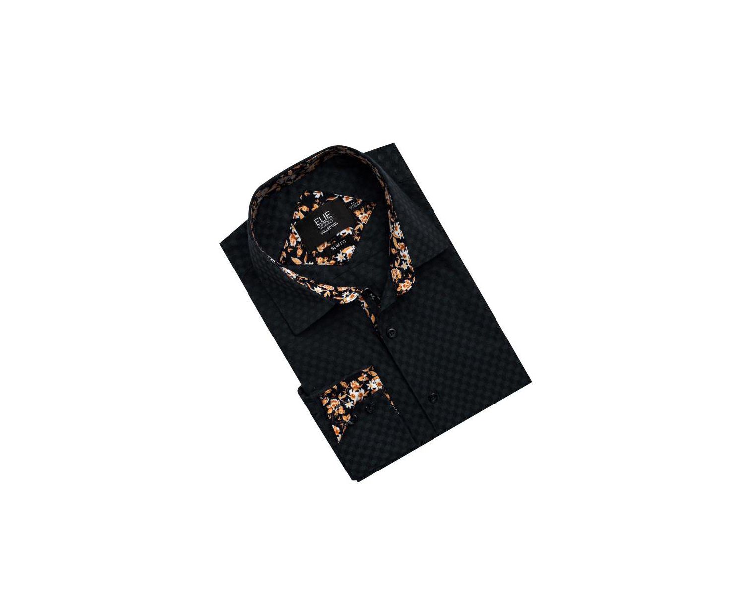Men's Slim Fit Jacquard Dot Button-Down Shirt