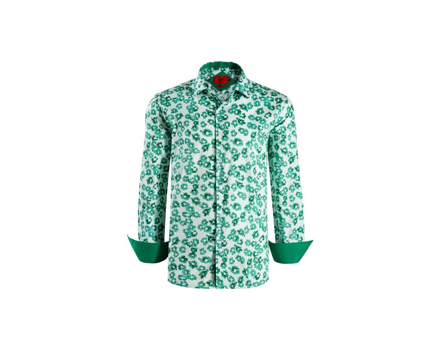 Men's Slim Fit Floral Sport Button-Down Shirt