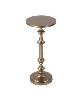 Butler Specialty Bartel 10.25 in. W Round Metal Pedestal Base End Table ...