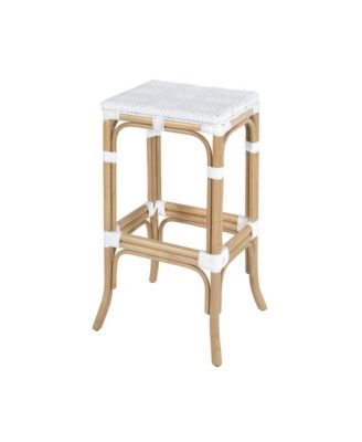 Laguna Seat Height Rectangular Rattan Backless Bar Stool