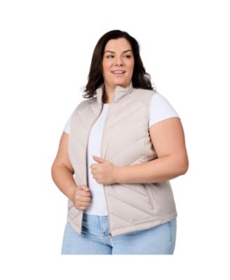 Plus Size Quilted Hybrid Vest