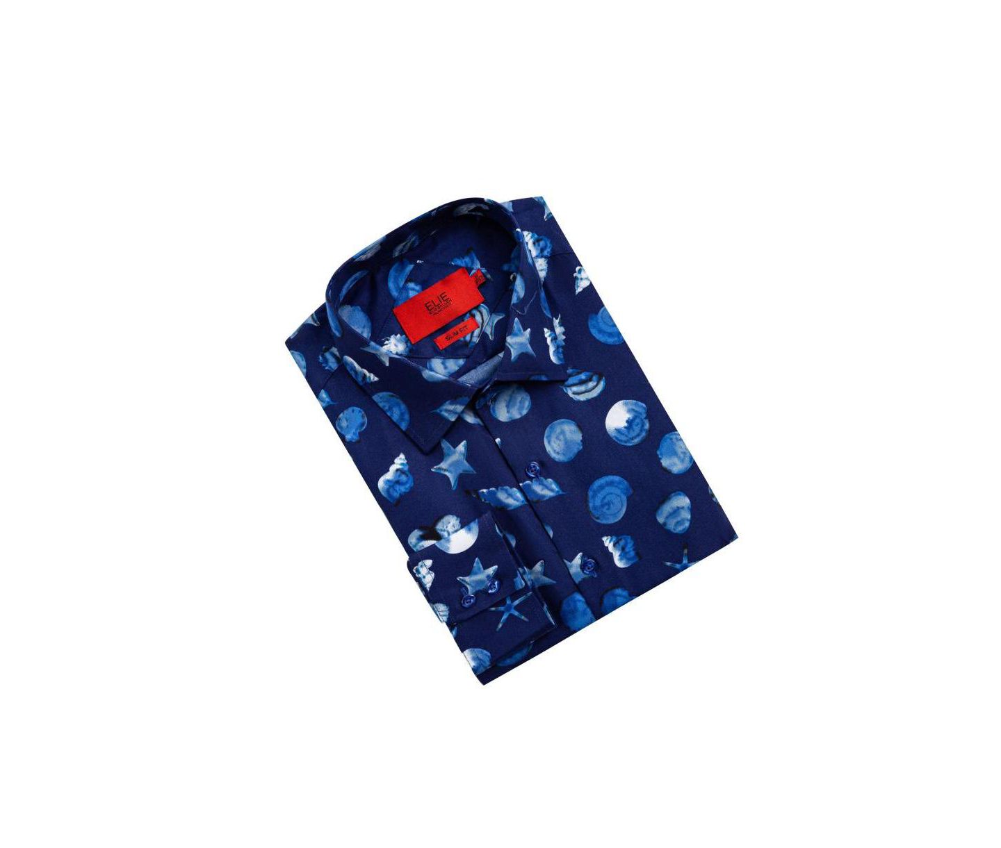 Мужская рубашка Elie Balleh Slim Fit Sea Shell Print — фото 3