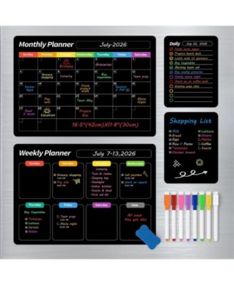 Magnetic Calendar Whiteboard Monthly Planner Fridge