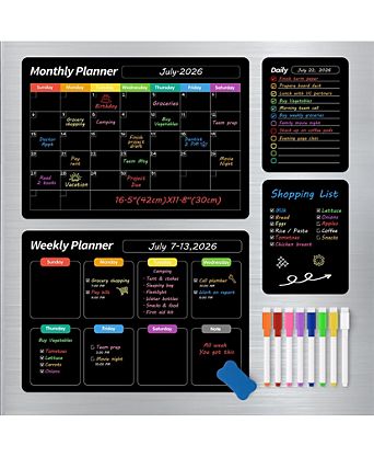 Magnetic Calendar Whiteboard Monthly Planner Fridge