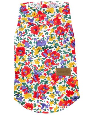 Parisian Pet - Floral Artsy Camp Shirt Red