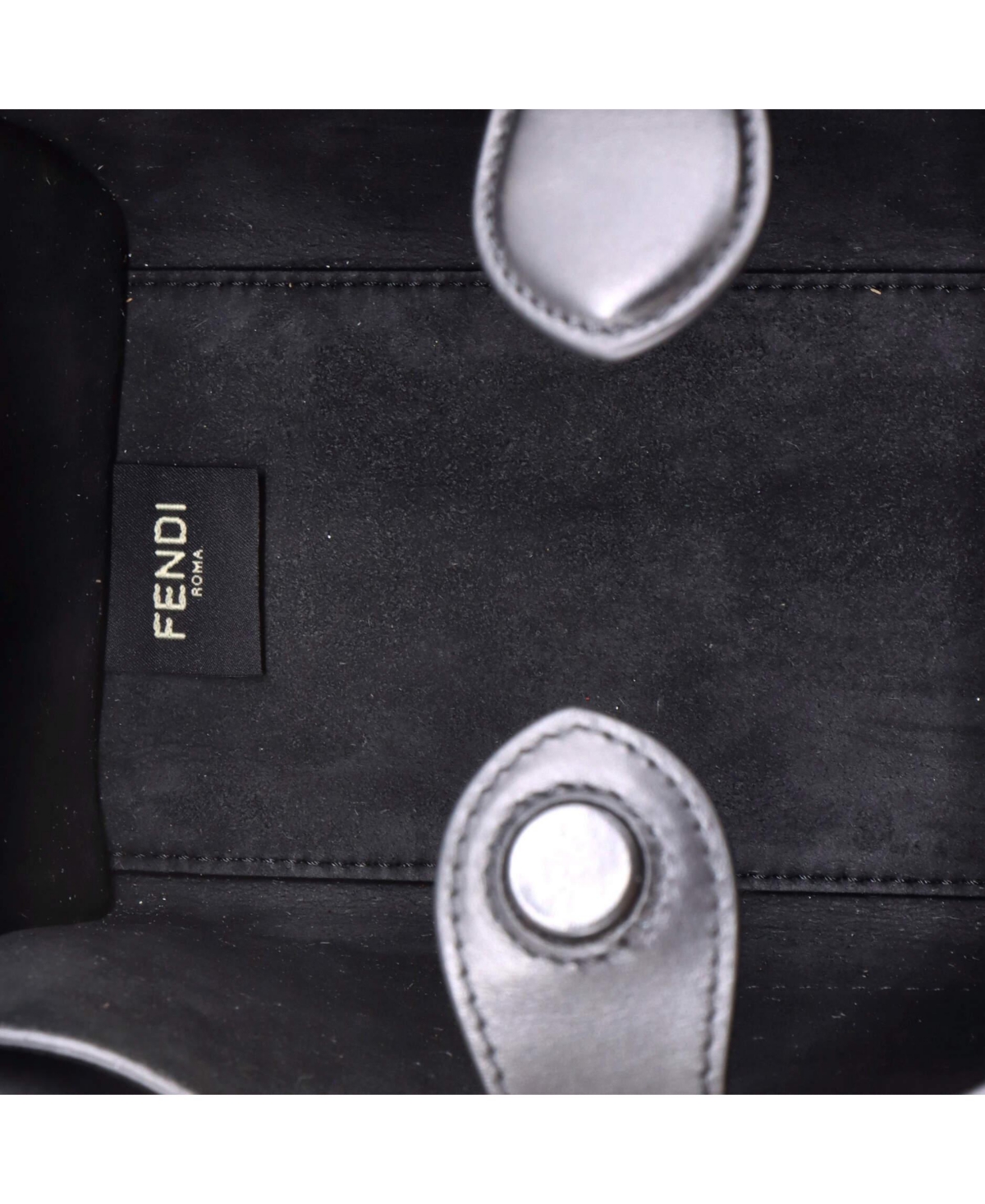 Pre-Owned Fendi Small Sunshine Shopper Tote Zucca Embossed Leather