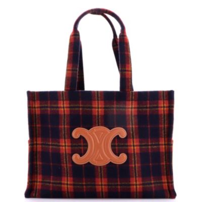 Large Cabas Thais Tote Tartan Wool