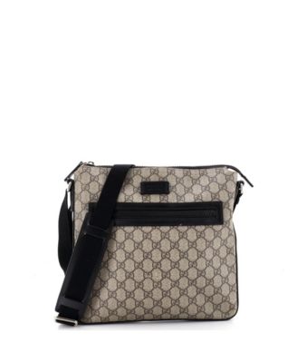 Medium Front Zip Messenger GG Coated Canvas