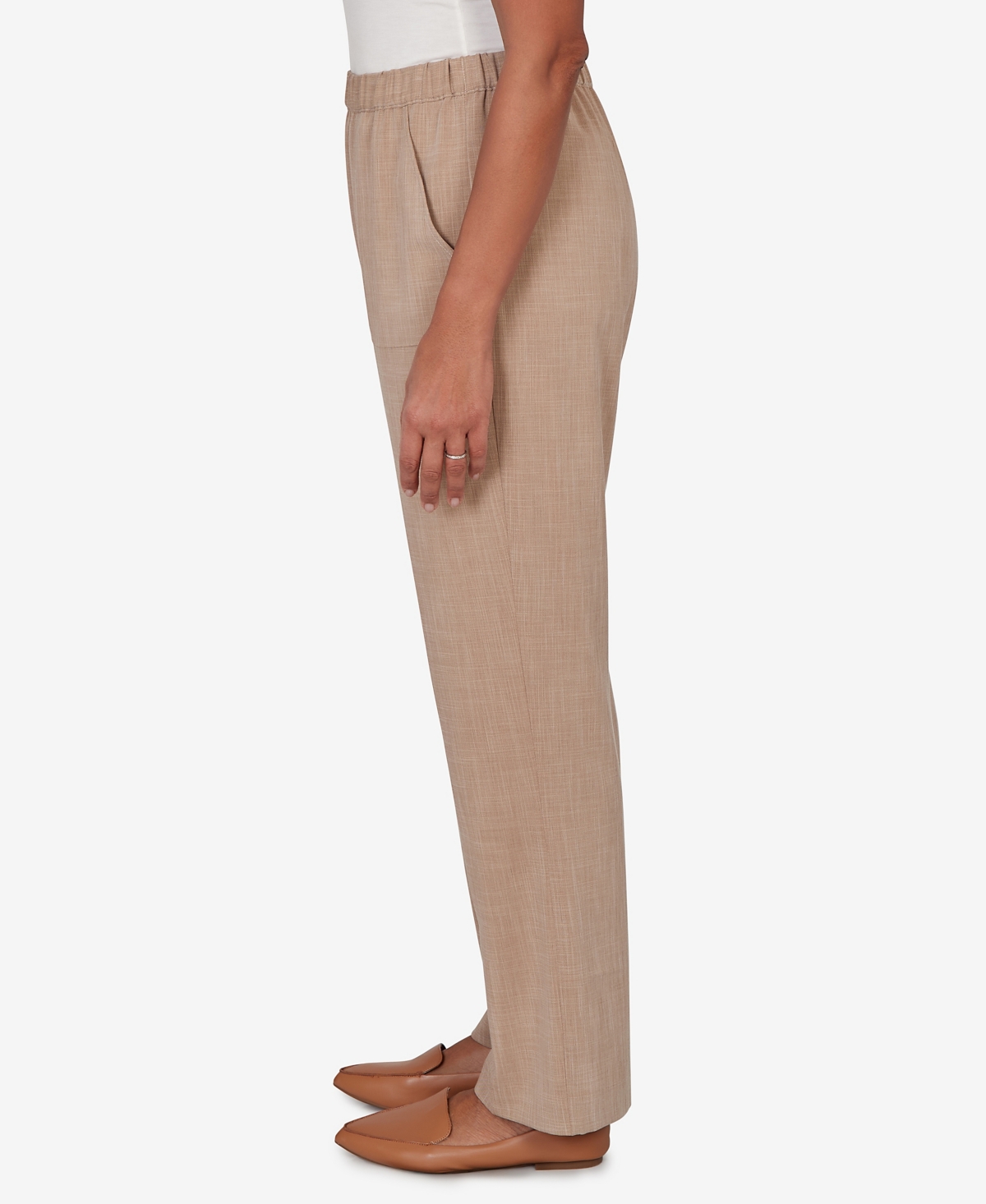 Alfred Dunner Women's Grand Bazaar Textured Pull-On Pants