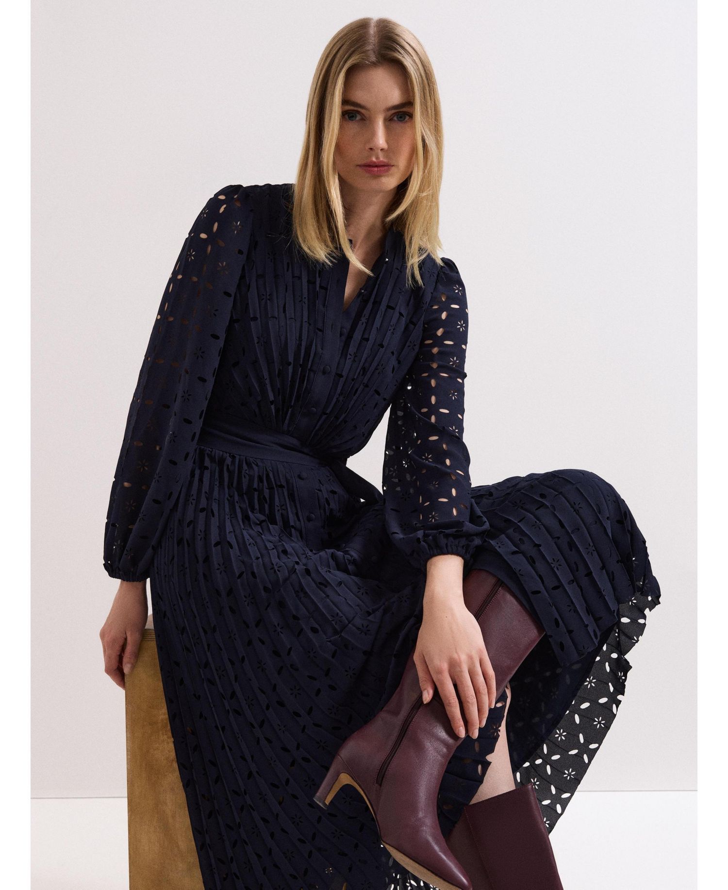 Women's Marina Pleated Midi Dress