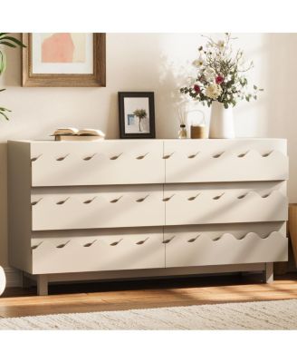 60" 6-Drawer Wave Front Dresser and TV Stand