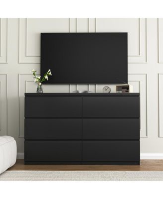 6-Drawer Wood Storage Dresser and Clothes Organizer