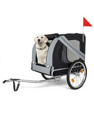 Large Folding Dog Bike Trailer Capacity All-Terrain Pet Carrier