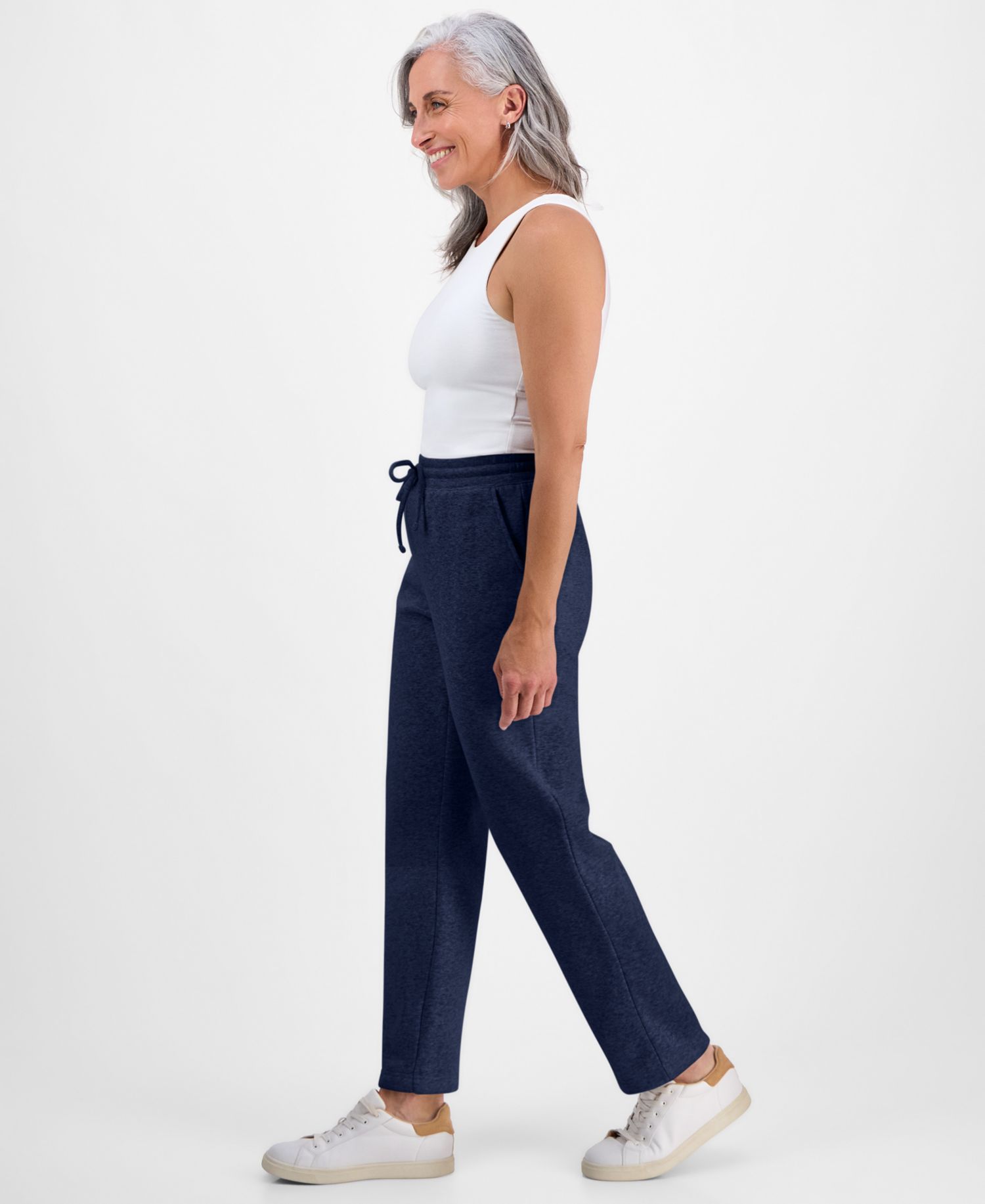 Petite Cotton Fleece Drawstring Sweatpants