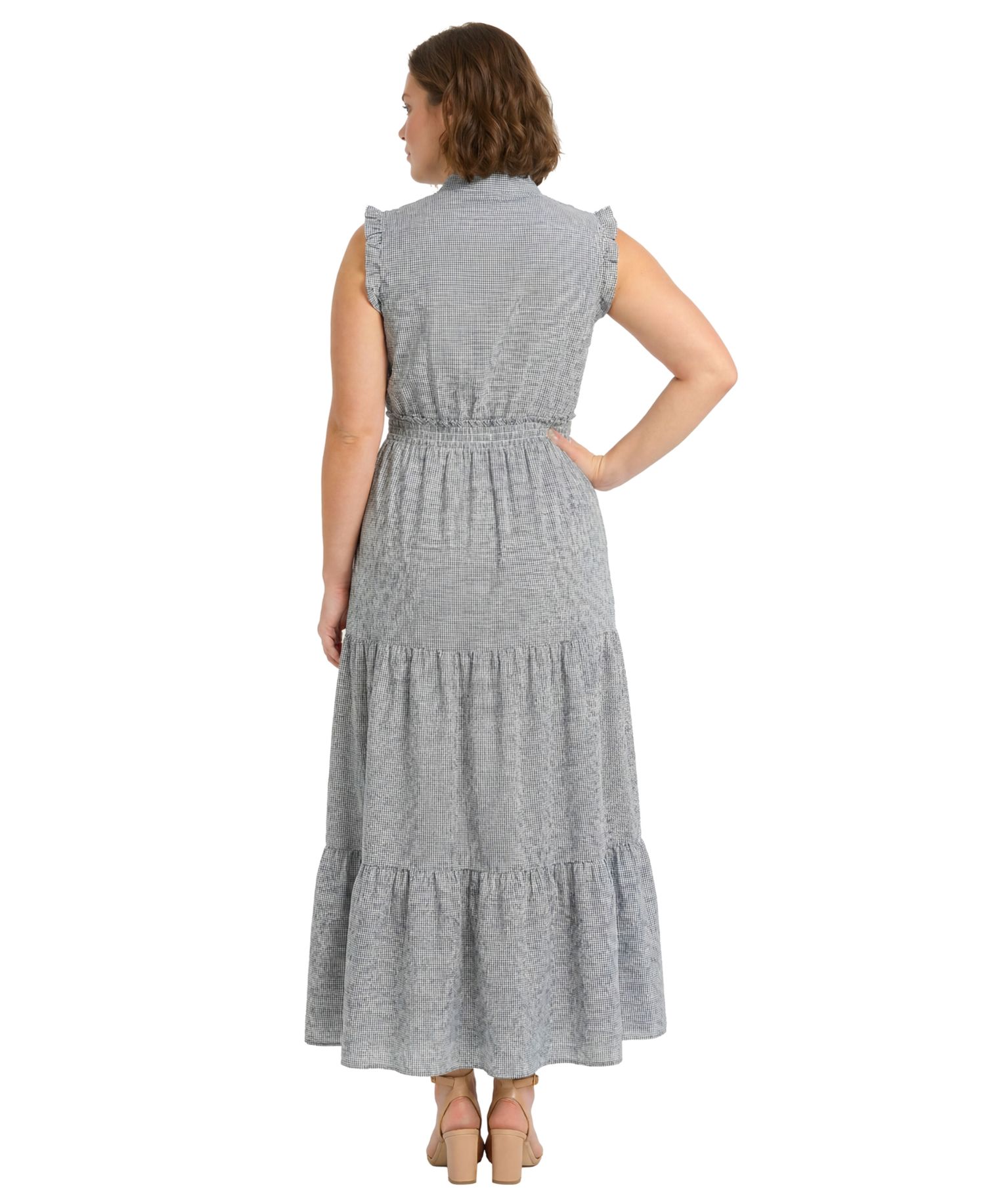 Plus Size Sleeveless Tiered Maxi Dress