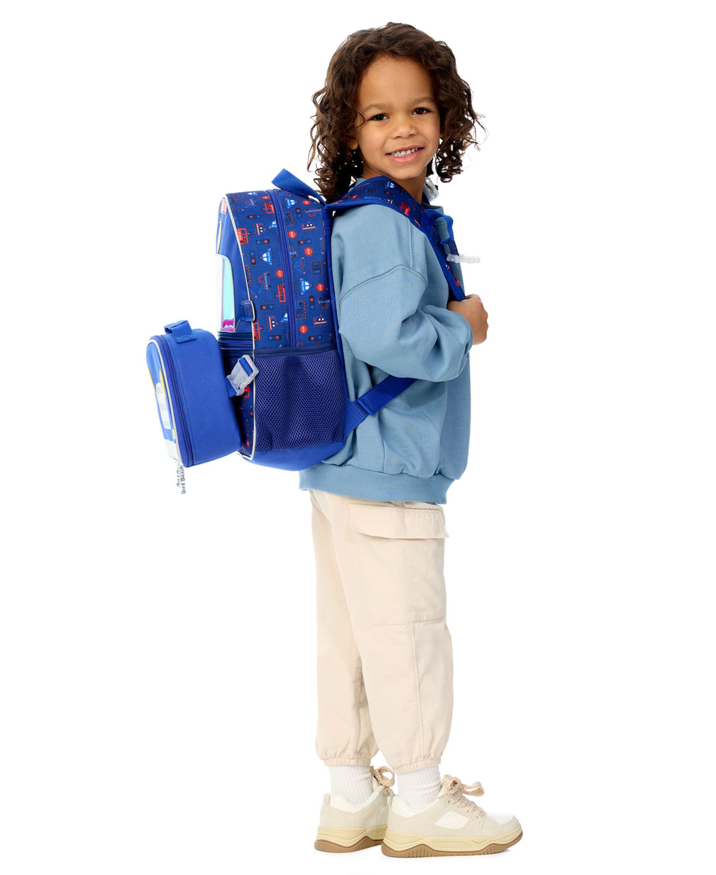 Сумки Biz & Bean Policeman Preschool Backpack and Lunch Bag, 2-Piece Set для мальчиков-малышей, цвет: Синий — фото 6