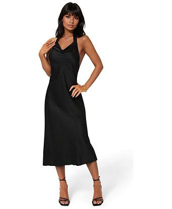 black dress and cardigan Black Ribbed Cardigan BLANK