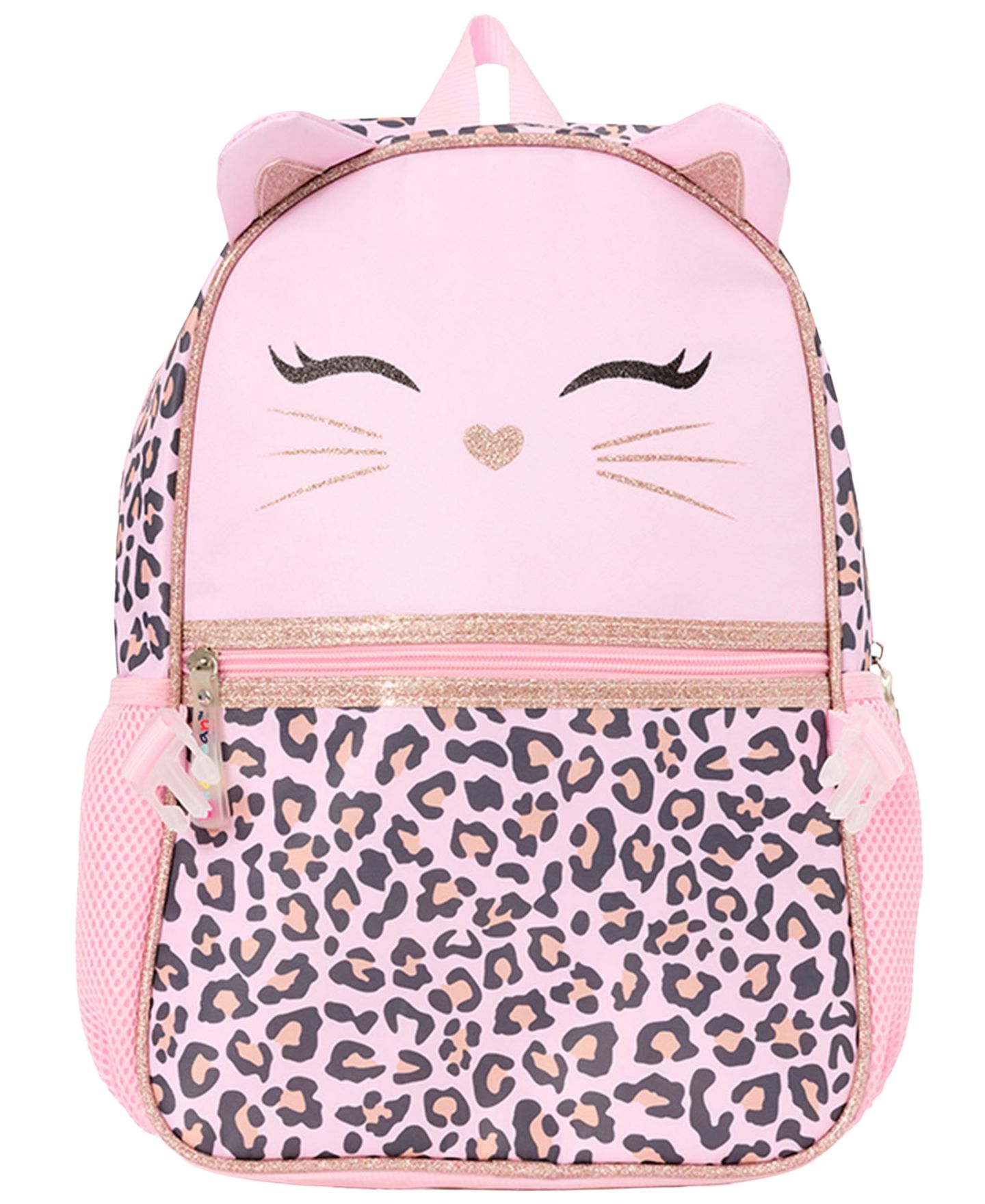 Сумки Biz & Bean Butterfly Preschool Cat Graphic Design Backpack and Lunch Bag, 2-Piece Set для девочек-малышей, цвет: Розовый / Чёрный — фото 2
