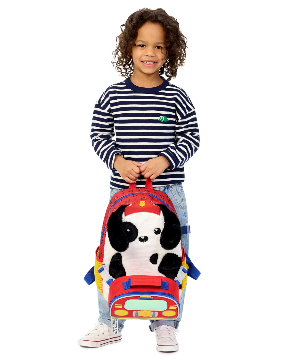 Biz & Bean Toddler Boys' Fireman Preschool Backpack and Lunch Bag, 2-Piece Set