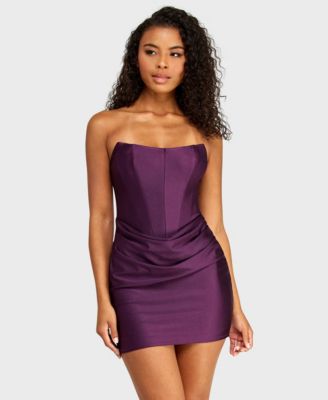 Women's Purple Body-Con Mini Dresses | Macy's