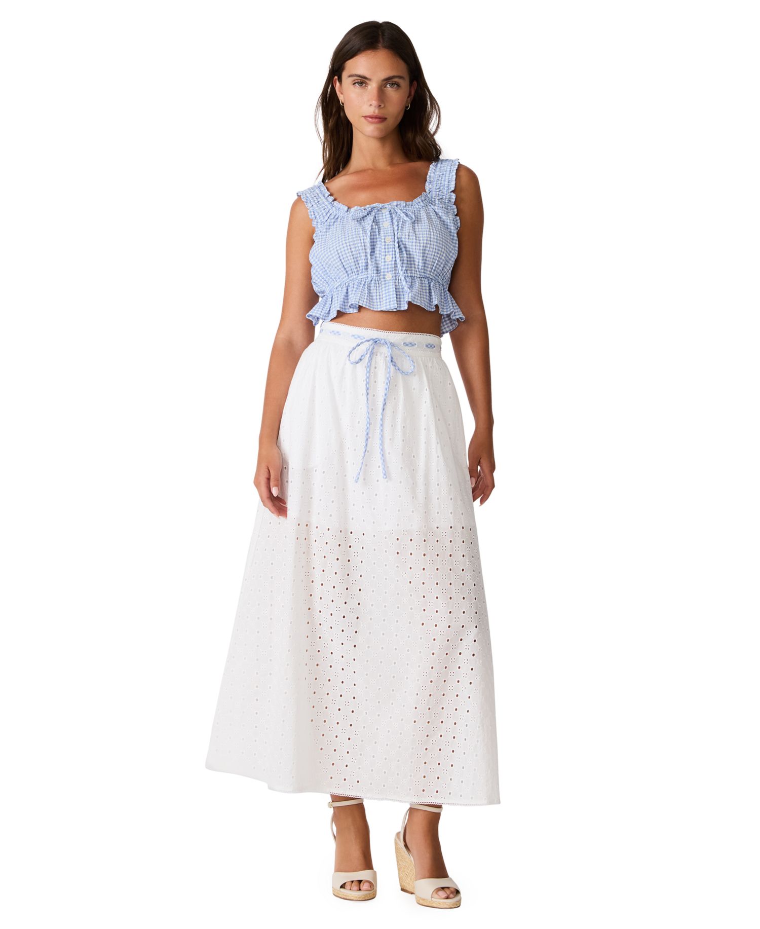 Women's Zana Loose-Fit Eyelet Skirt