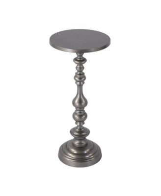 Mario 10 in. W Round All Metal Pedestal Base End Table