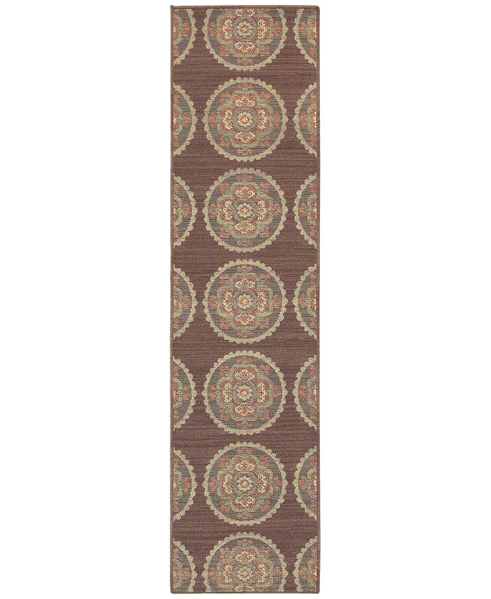 Tommy Bahama Home Cabana Indoor/Outdoor 501M Brown 1' 10" x 7' 6