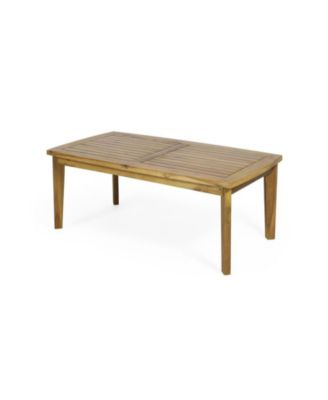 Outdoor Acacia Wood Rectangular Coffee Table