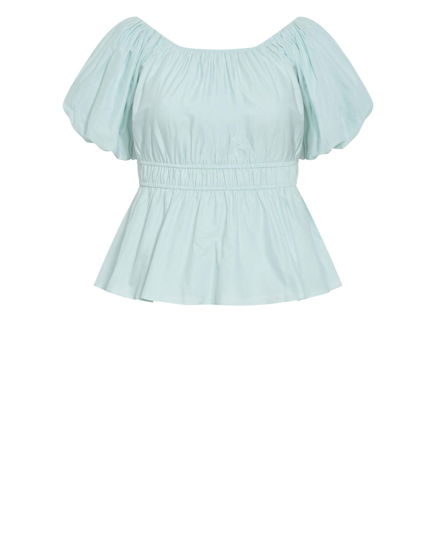 Женский топ CITY CHIC Lilli Puff Sleeve, цвет: Морская пена — фото 3