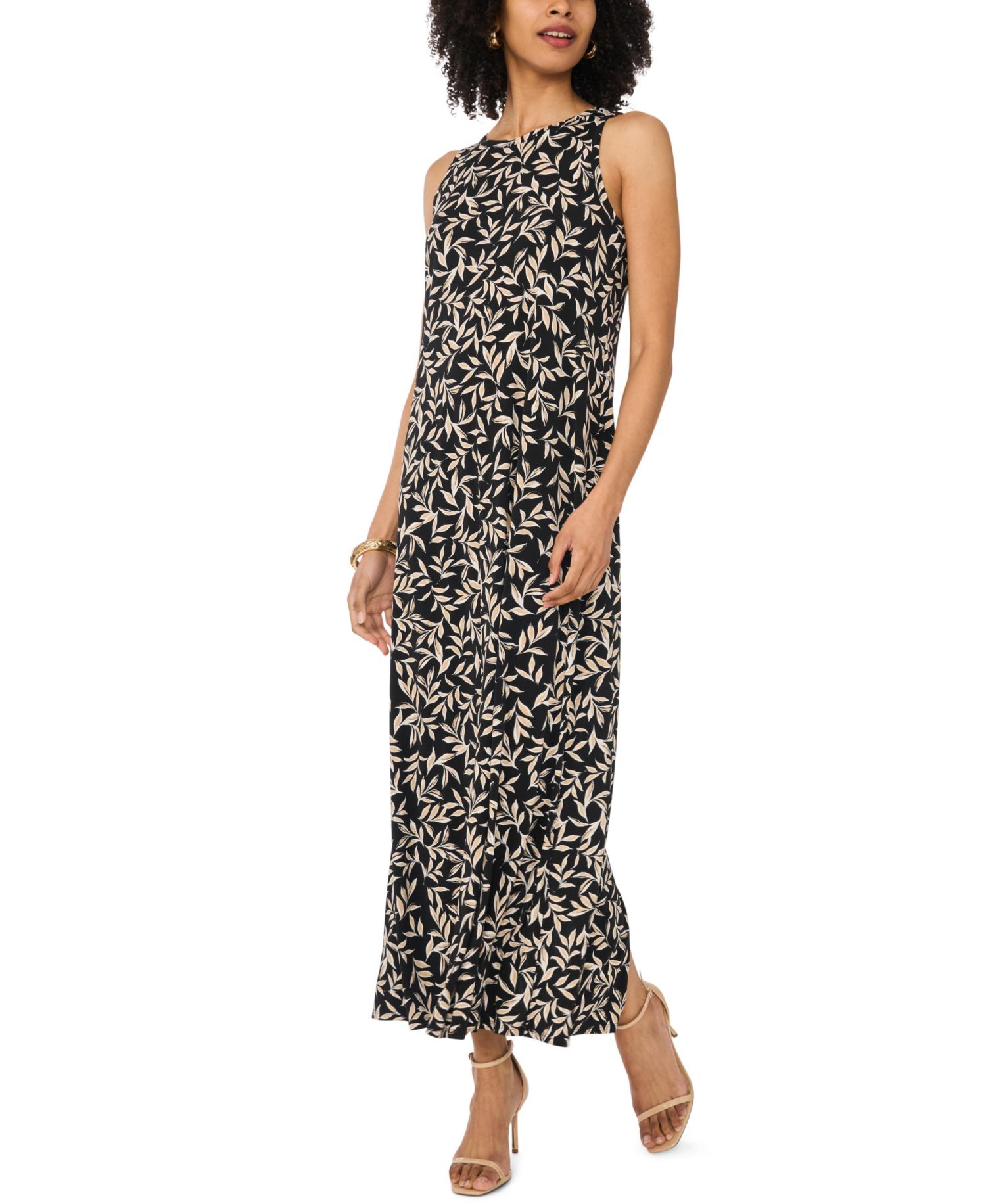Women's Crewneck Sleeveless Maxi Dress