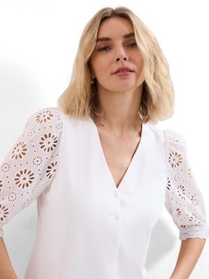 Women's Eleanor Floral Eyelet Detail Top