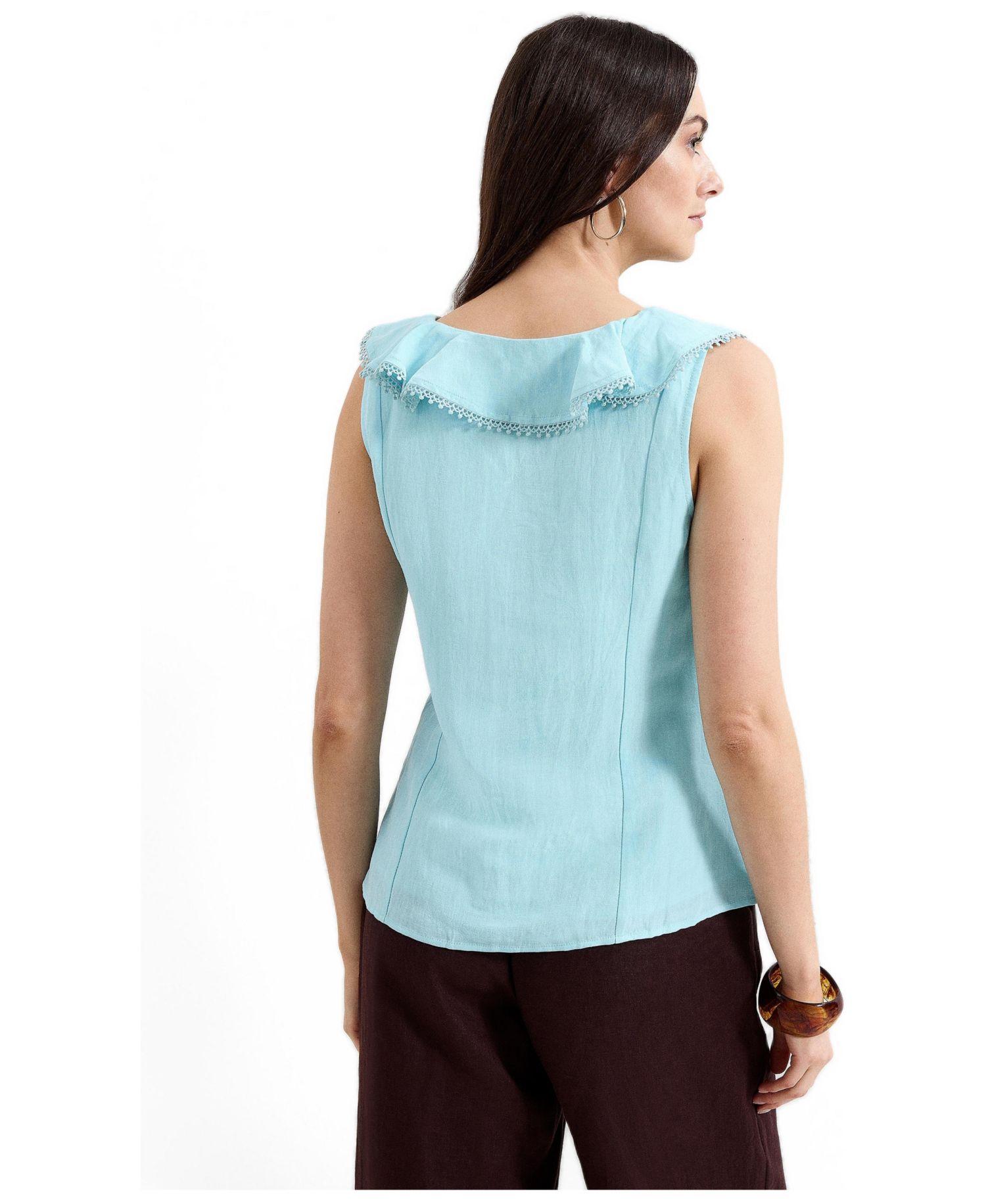Women's Rhona Sleeveless Linen Blend Blouse
