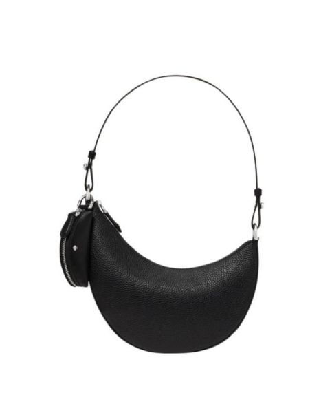 Женские сумки kate spade new york Duo Leather Mini Shoulder, цвет: Чёрный / Серебряный