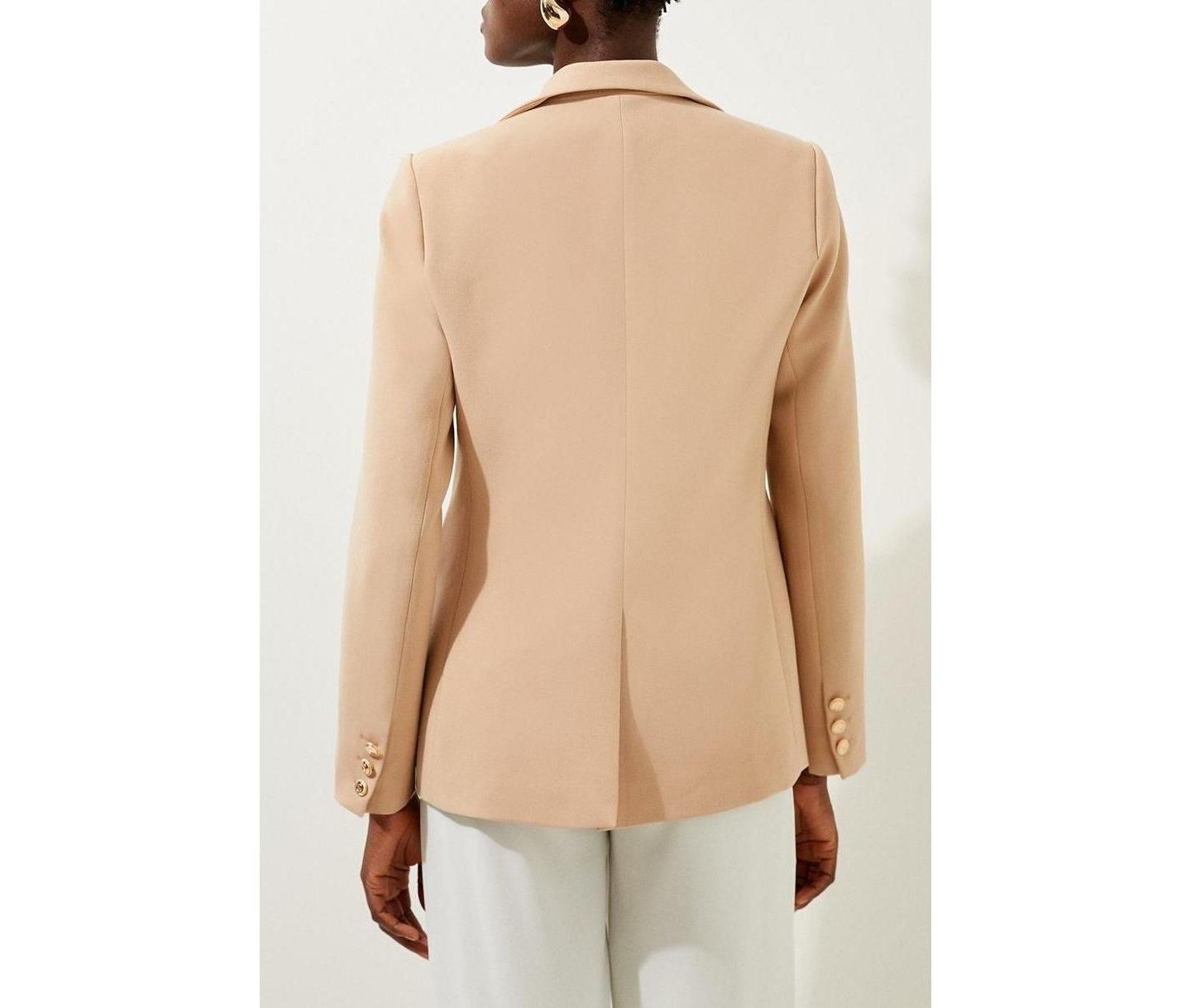 Женский пиджак Karen Millen Tailored Single Breasted Blazer, цвет: Верблюжий — фото 8