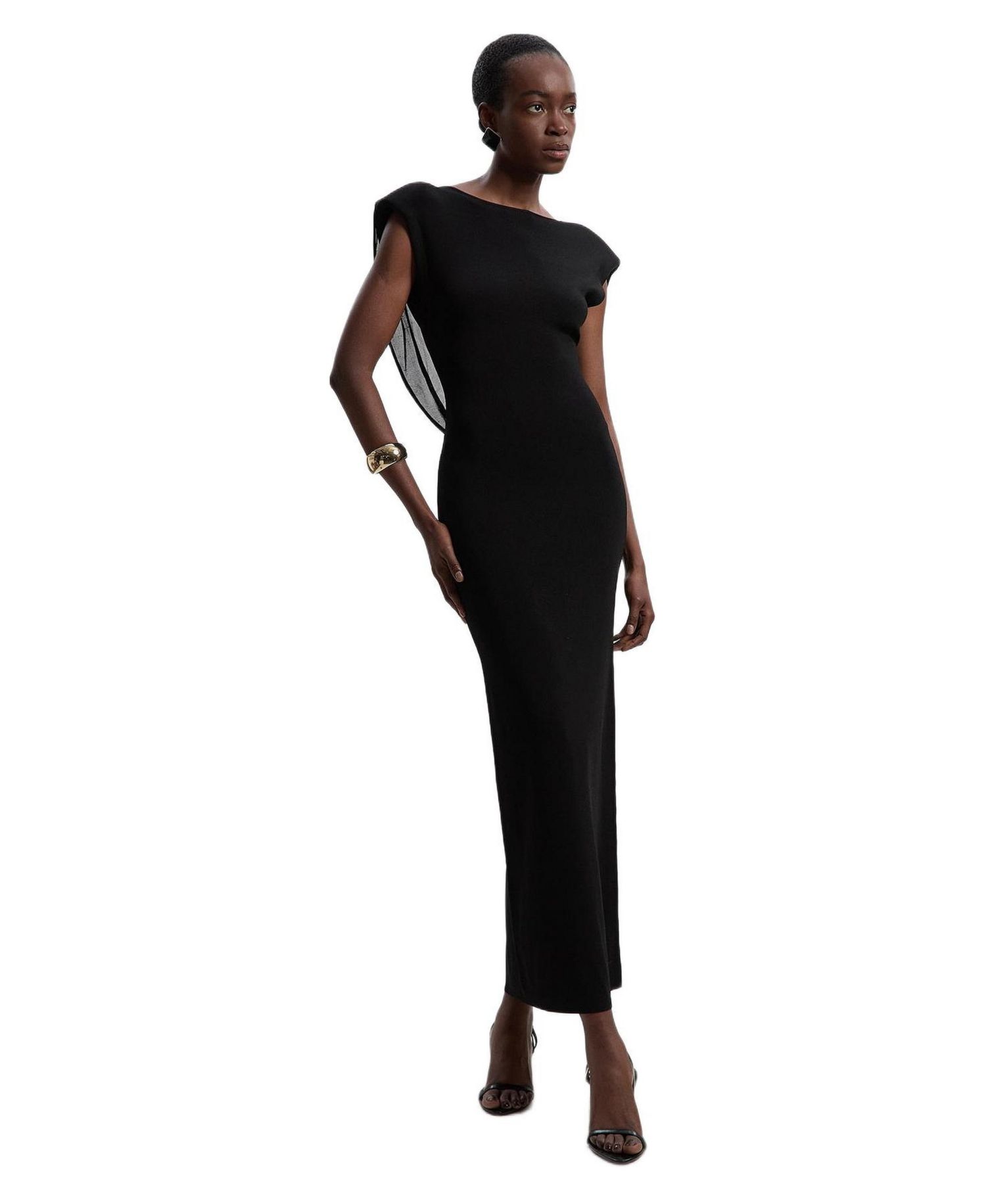 Women's Plunge Back Sleeveless Maxi Dress