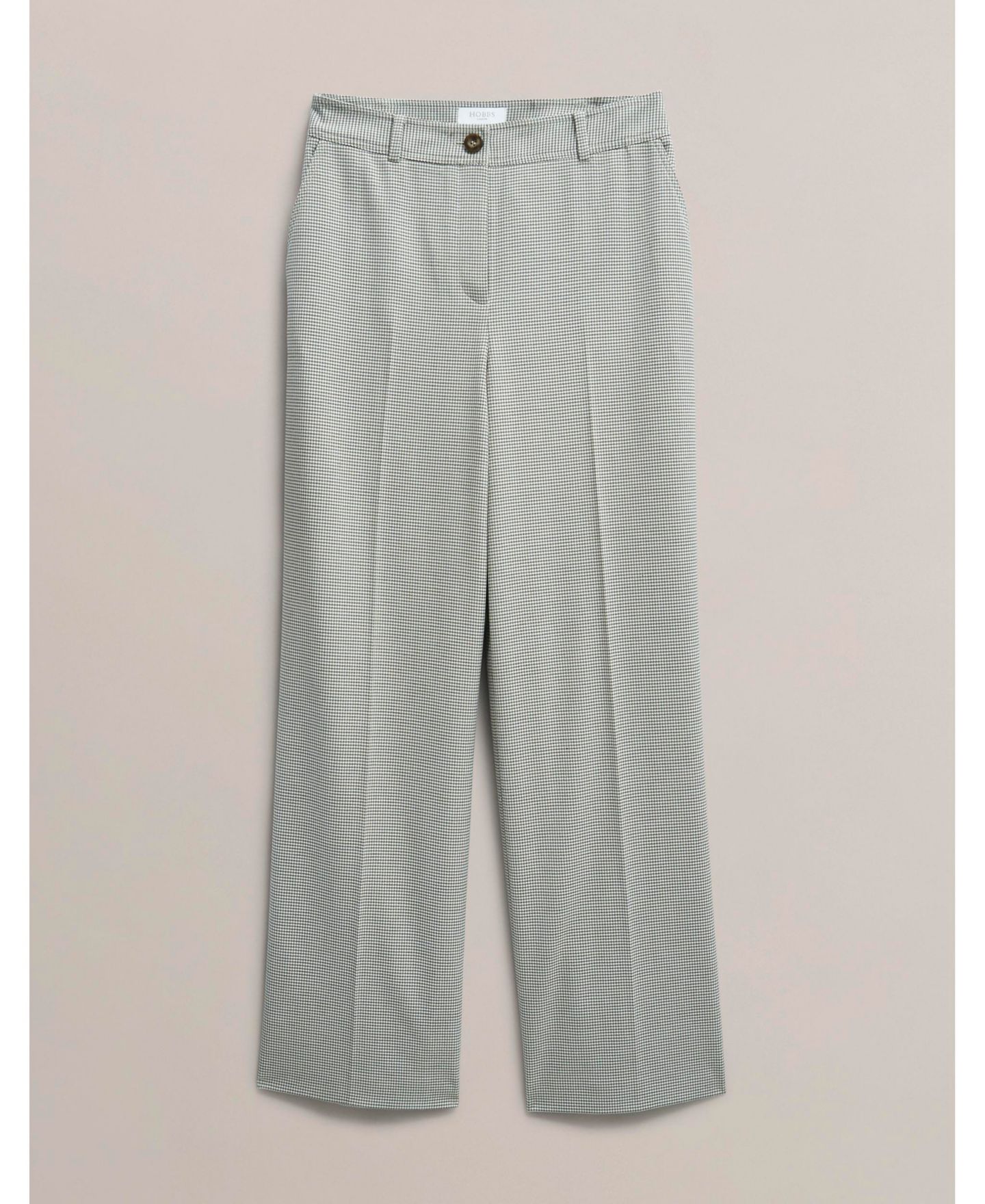 Женские брюки Hobbs London Ellie Wide Leg Tailored, цвет: Бежевый / Хаки — фото 2