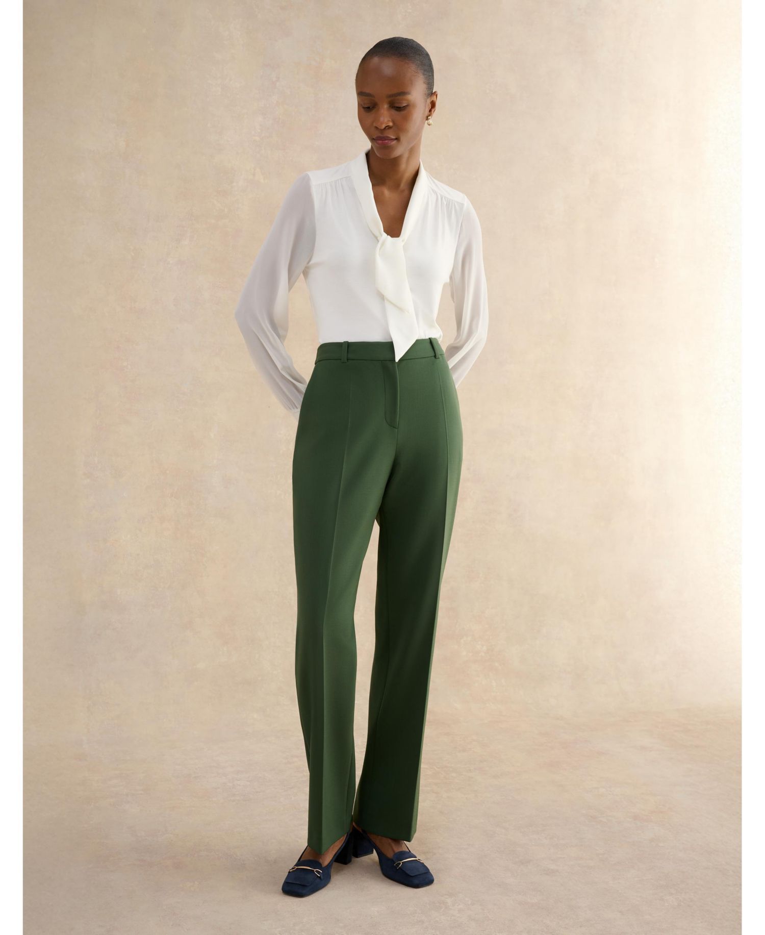 Women's Bess High Waisted Straight Leg Trousers