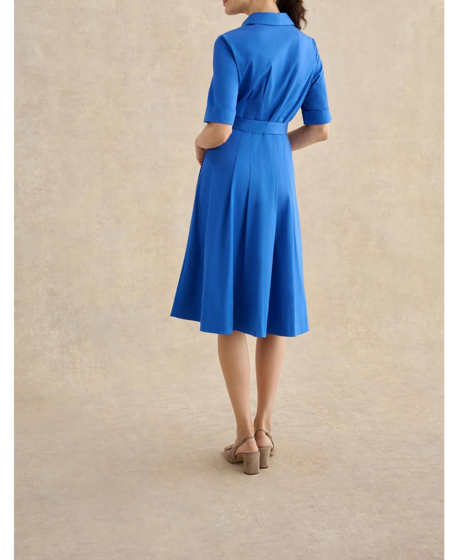 Women's Brigitta Pleated Tie-Belt Shirt Dress