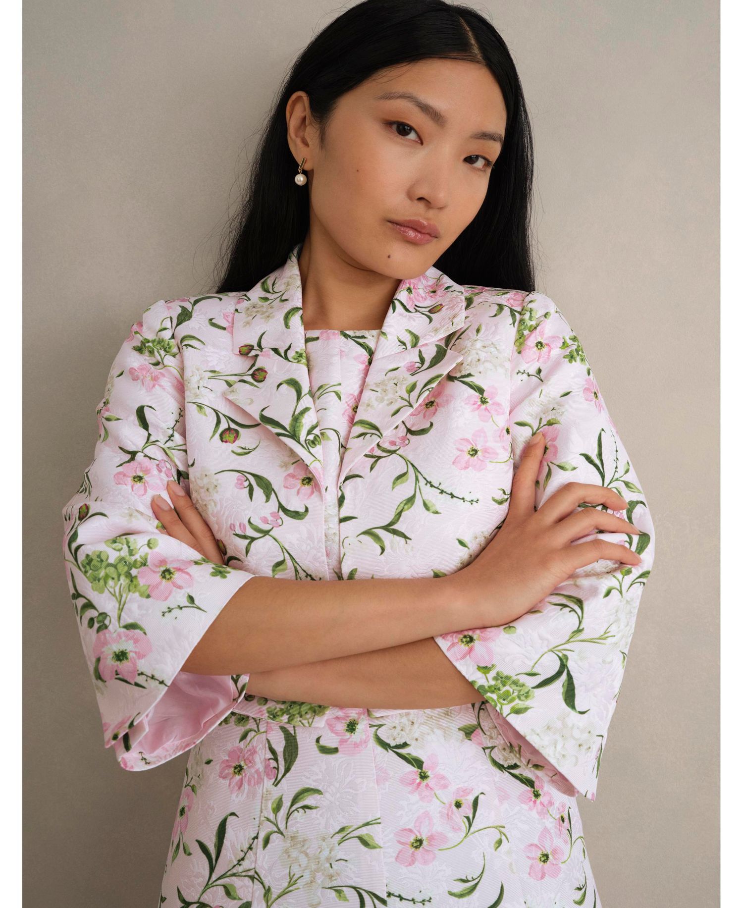 Women's Lana Cropped Floral Jacket