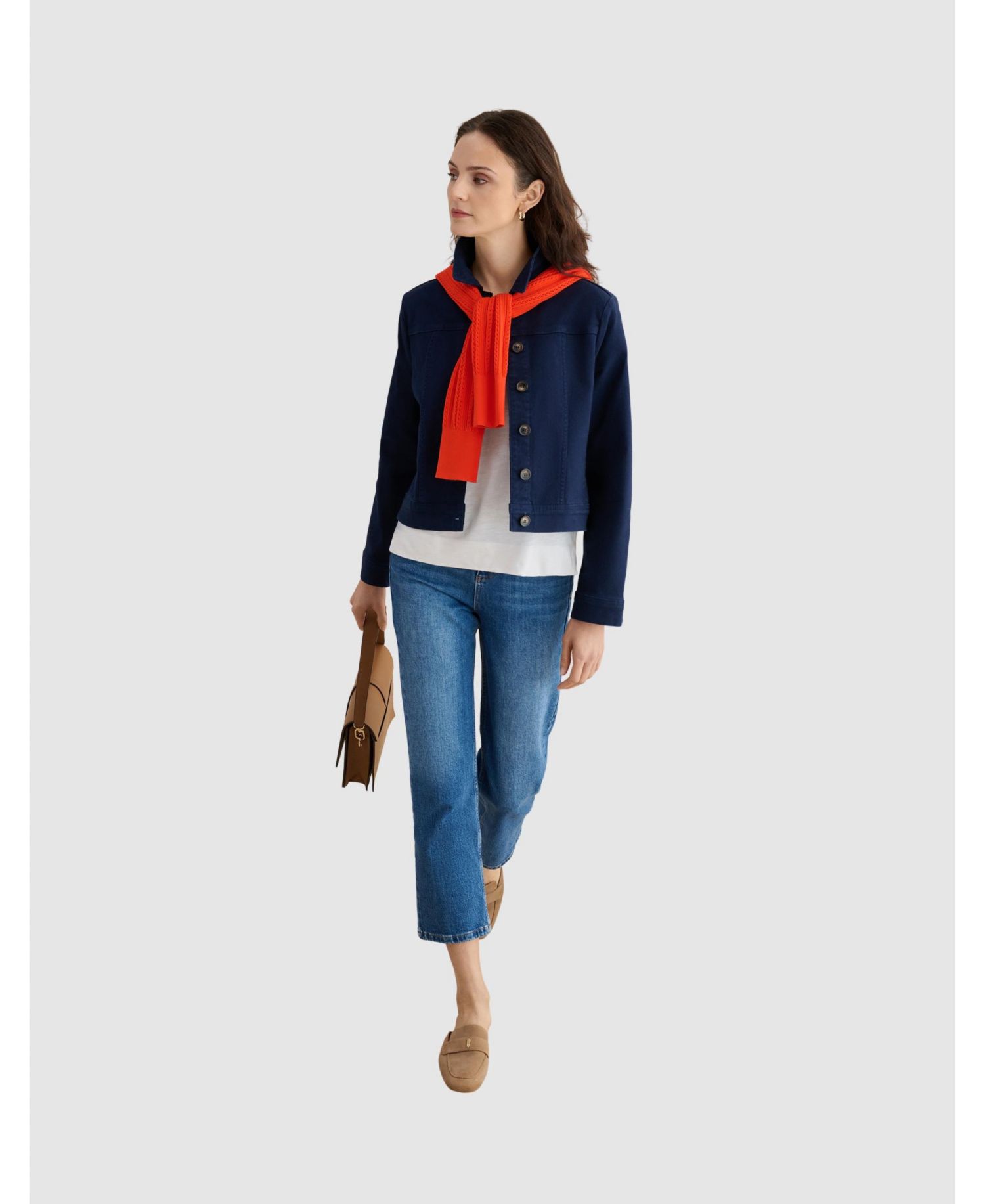 Women's Selborne Boxy Cropped Denim Jacket