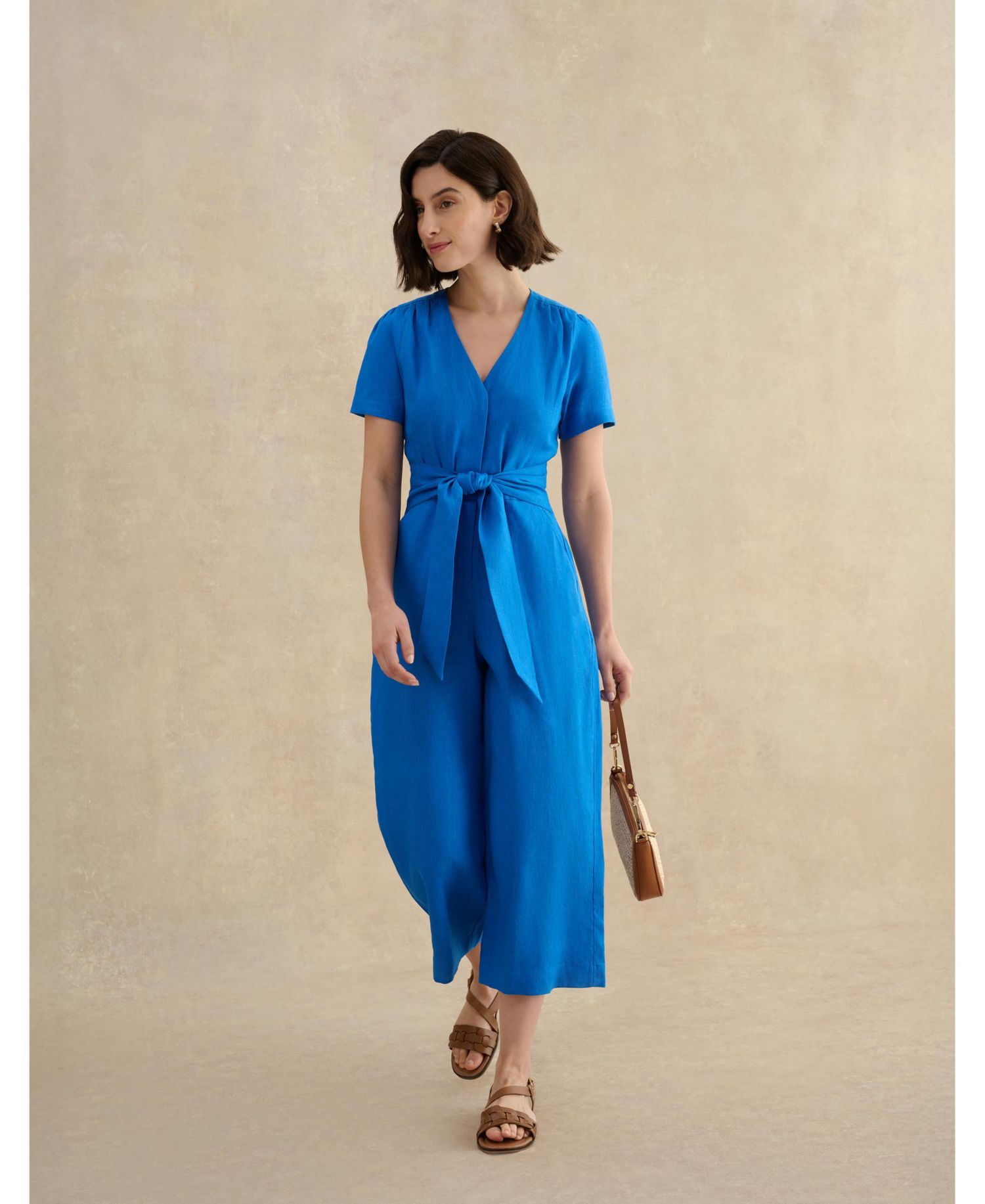 Women's Evie V-Neck Cropped Jumpsuit